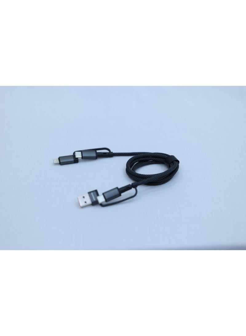 إكستريم كابل EXTREME فائق السرعة 4 في 1 للشحن مع Type-C بقدرة 60 واط ولايتنينج 20 واط – EXT-310 - Image 3